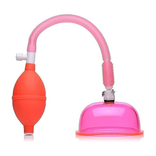 XR Brands Size Matters Vaginal Pump And Cup Set Pink - Pussy And Clit Toys