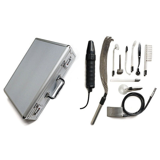The Stockroom KinkLab Agent Noir Neon Wand 11 Piece E-Stimulation Kit
