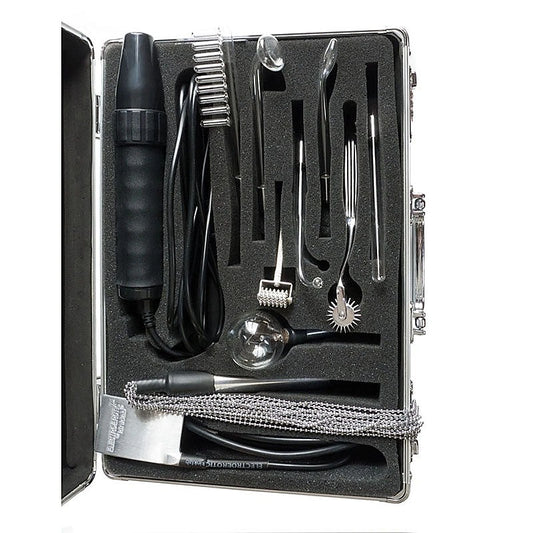 The Stockroom KinkLab Agent Noir Neon Wand 11 Piece E-Stimulation Kit