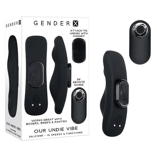 Gender X OUR UNDIE USB Rechargeable Panty Vibrator Black - Remote Control Vibrators