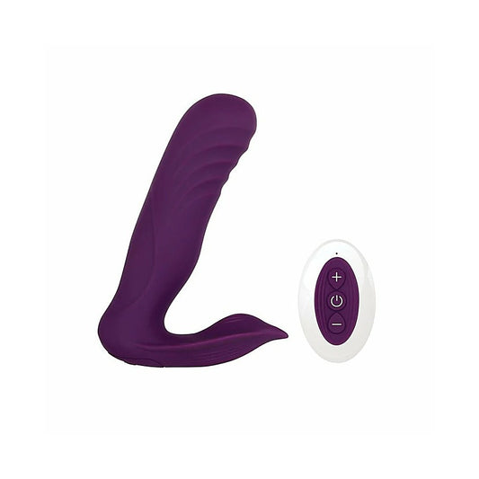 Gender X VELVET HAMMER USB Rechargeable Wearable Vibe with Remote Purple - Remote Control Vibrators