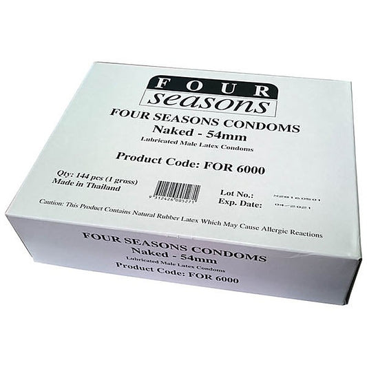 Four Seasons Naked Classic Condoms Bulk Box of 144