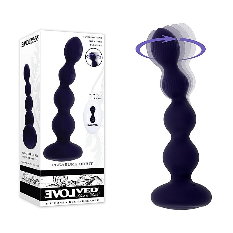 Pleasure Orbit Twirling & Vibrating Anal Beads by Evolved - Anal Beads and Balls