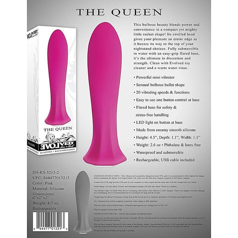 The Queen USB Rechargeable Bullet Vibrator by Evolved - Bullet Vibrators