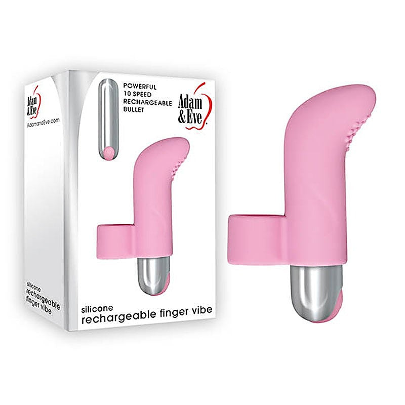 Silicone USB Rechargeable Finger Vibrator by Adam & Eve - Finger and Tongue Vibrators