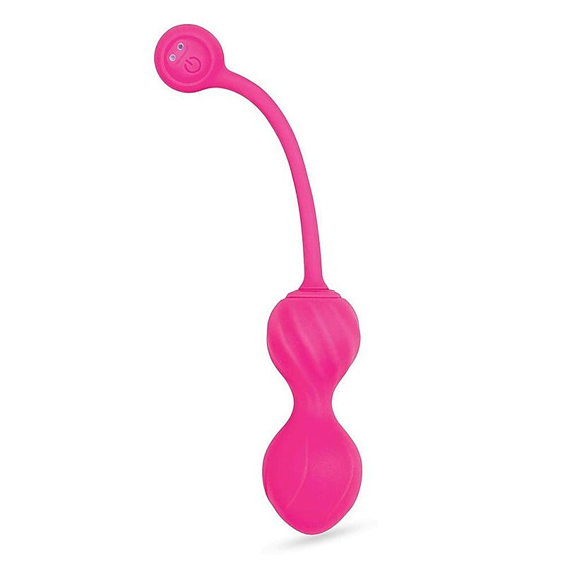 Bodywand Squeeze Remote-Control Rechargeable Weighted Kegel Balls with Remote Pink - Love Eggs and Kegel Exercisers