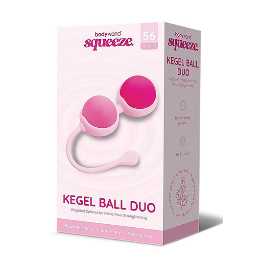Bodywand Squeeze Weighted Kegel Ball Duo Pink - Love Eggs and Kegel Exercisers