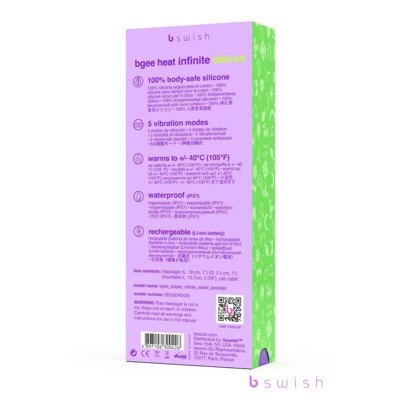 Bgee Heat Infinite Deluxe Sweet Vibrator by B Swish - G-Spot Vibrators