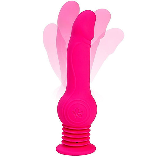 Maia TEGAN USB Rechargeable Jumping Vibrating Dong with Remote Pink - Vibrating Dildos