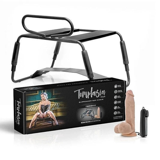 Blush Novleties Temptasia Surrender Sex Stool With Vibrating Dildo Black - Vibrating Dildos