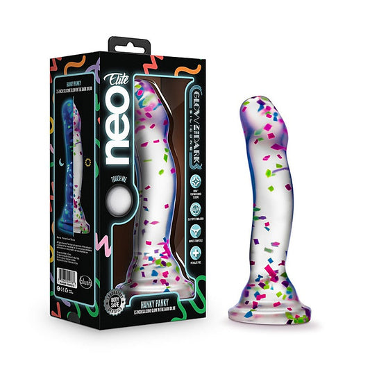 Blush Novelties Neo Elite Glow Hanky Panky Realistic Dong 19cm - Realistic Dildos