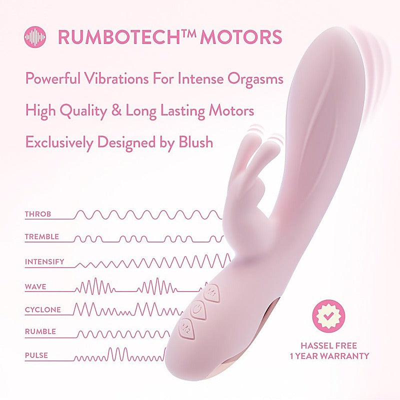 Morgan USB Rechargeable Rabbit Vibrator by Blush Novelties - Rabbit Vibrators