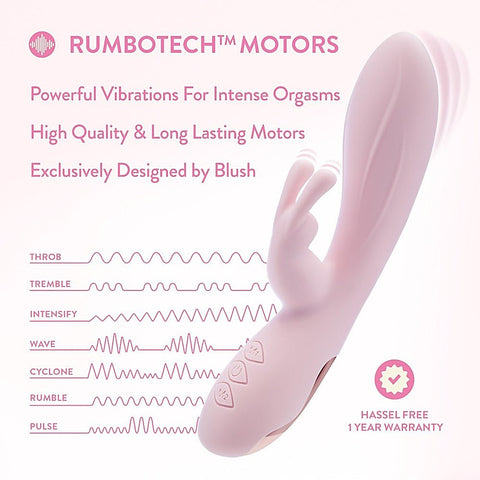 Morgan USB Rechargeable Rabbit Vibrator by Blush Novelties - Rabbit Vibrators