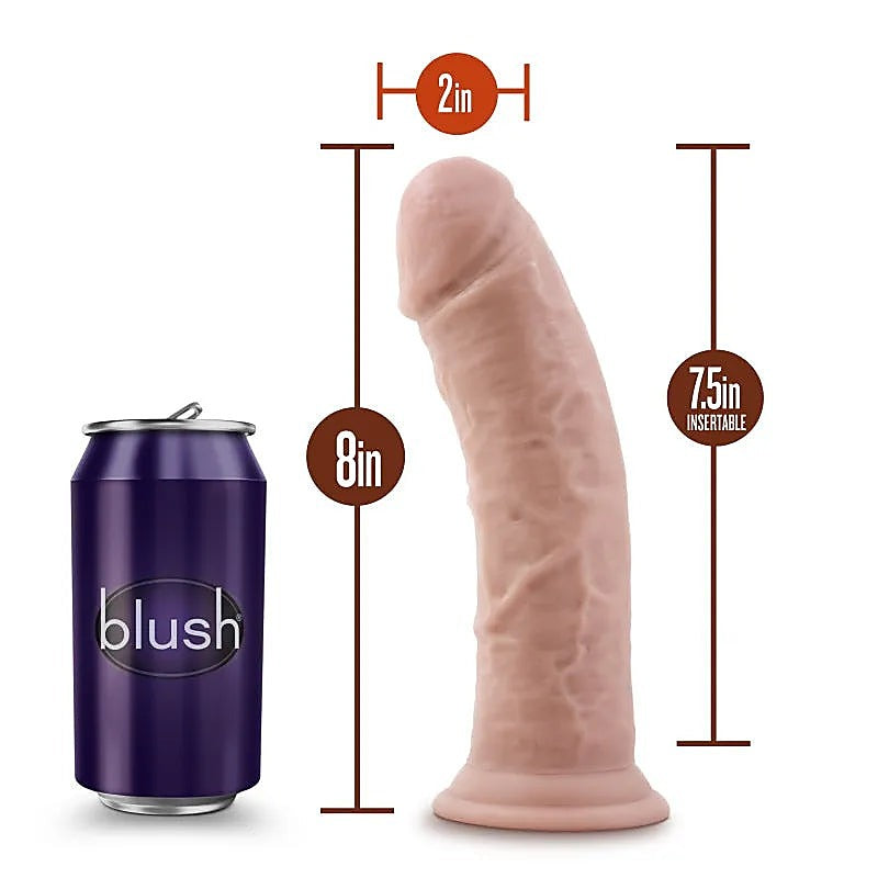 Blush Novelties Dr Skin Plus Thick Posable Dildo Flesh 20.3cm - Realistic Dildos