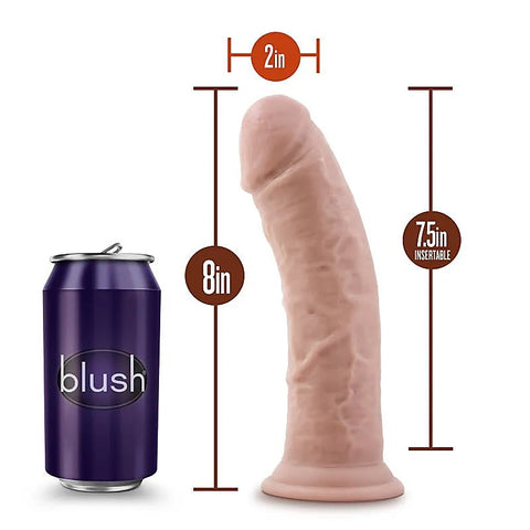 Blush Novelties Dr Skin Plus Thick Posable Dildo Flesh 20.3cm - Realistic Dildos