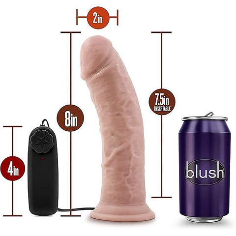 Blush Novelties Dr Skin Dr Joe Vibrating Dong Flesh 20.3cm - Vibrating Dildos