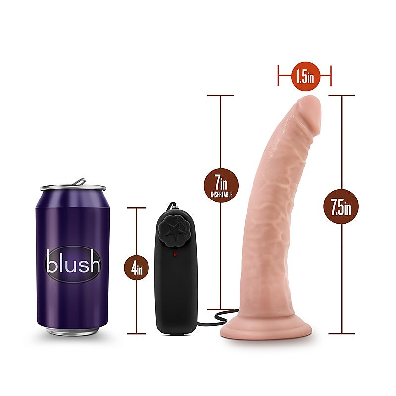 Dr. Skin Dr. Dave 7'' Vibrating Dong by Blush Novelties - Vibrating Dildos