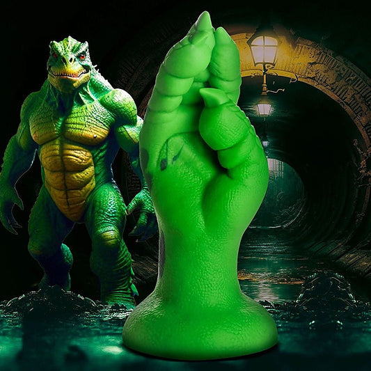 XR Brands Creature Cocks Raptor Claw Fisting Fantasy Silicone Dildo Green 21.8cm - Realistic Dildos