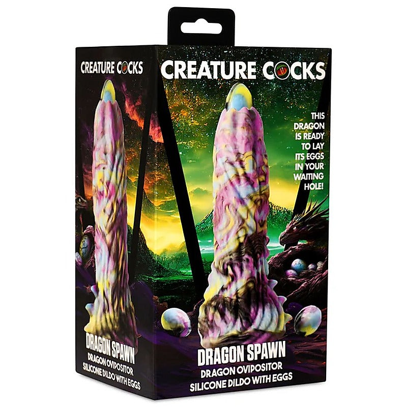 Dragon Spawn Dragon Ovipositor Silicone Dildo with Eggs - Realistic Dildos