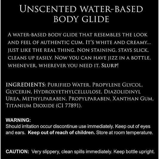 Master Series Jizz Water Based Lubricant by XR Brands - Water Based Lubes
