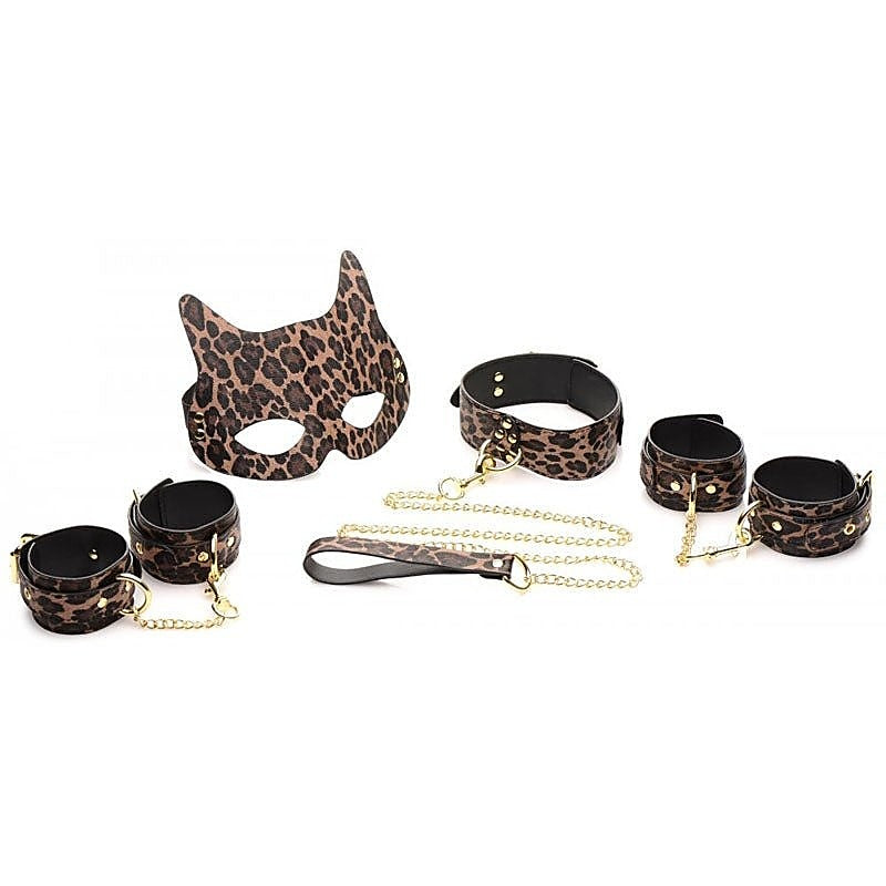 Master Series Wild Sex Leopard 7 Piece Bondage Set - Bondage Kits