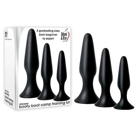 Silicone Booty Boot Camp 3 Size Anal Training Kit - Butt Plugs