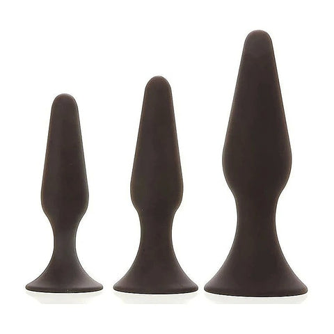 Silicone Booty Boot Camp 3 Size Anal Training Kit - Butt Plugs