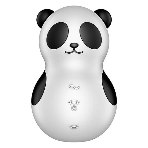 Satisfyer Pocket Panda USB Rechargeable Air Pulse Massager Black - Clit Ticklers and Pulsators