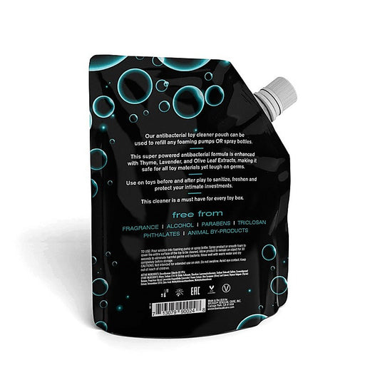 Wicked Foaming and Spray Unscented Antibacterial Toy Cleaner Refill 710ml Pouch - Adult Toy Cleaner
