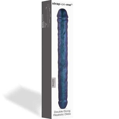 Realistic Double Dong Snaky Metallic by Strap-On-Me - Realistic Dildos