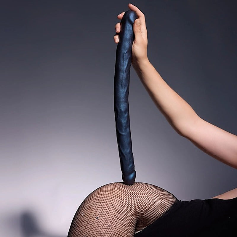 Realistic Double Dong Snaky Metallic by Strap-On-Me - Realistic Dildos