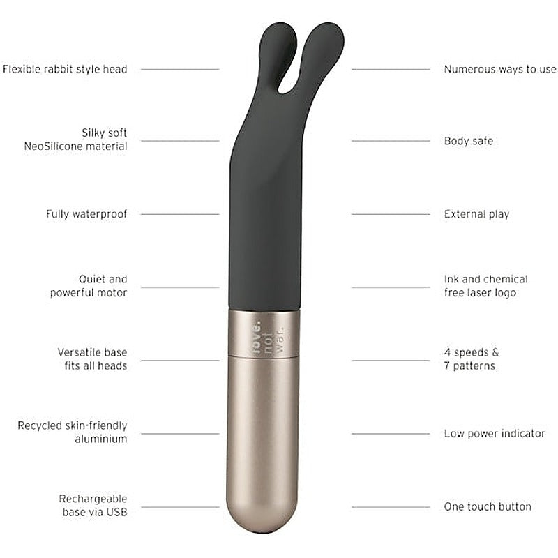 Laska Classic Rabbit Vibrator by Love Not War - Rabbit Vibrators