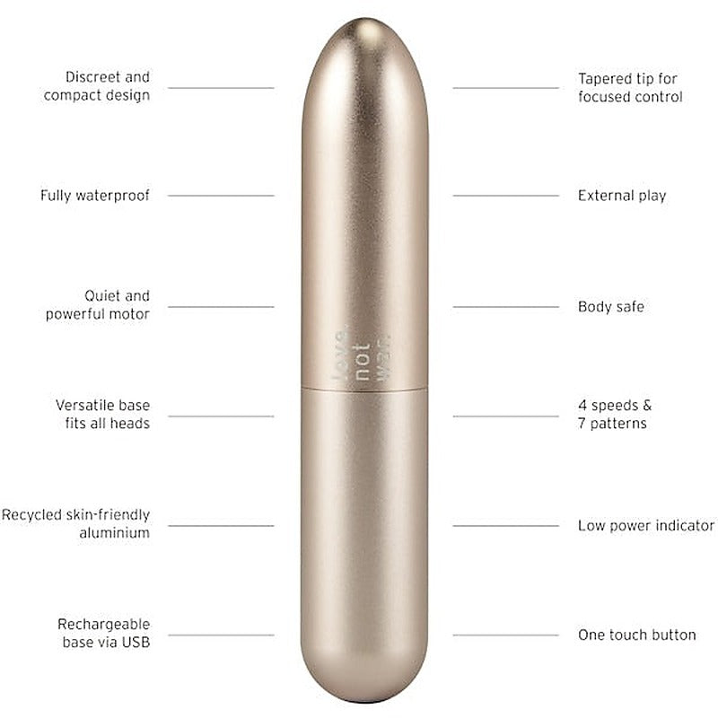 Maya Multi Function Bullet Vibrator by Love Not War - Bullet Vibrators