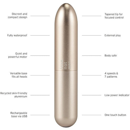 LOVE NOT WAR Maya Multi Function Bullet Vibrator - Bullet Vibrators