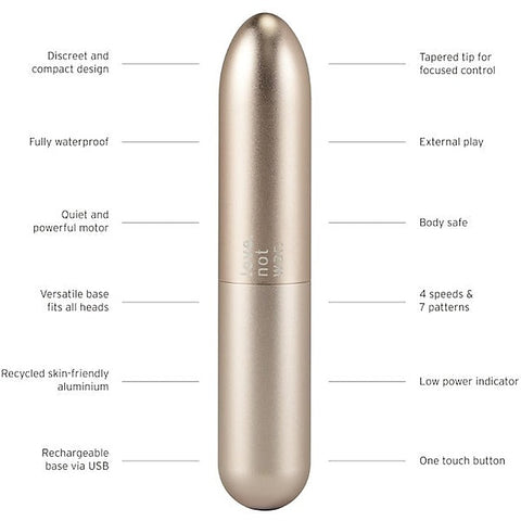 Maya Multi Function Bullet Vibrator by Love Not War - Bullet Vibrators