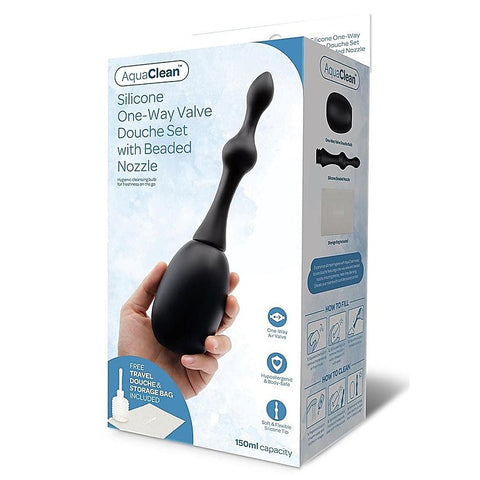 AquaClean Silicone 1 Way Valve Douche Set by Xgen Products - Enemas and Douches