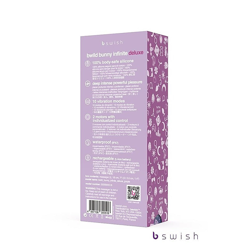 Bwild Bunny Infinite Deluxe Rabbit Vibrator by B Swish - Rabbit Vibrators