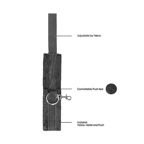 OUCH Black and White Velcro Hogtie by Shots Toys - Cuffs And Restraints