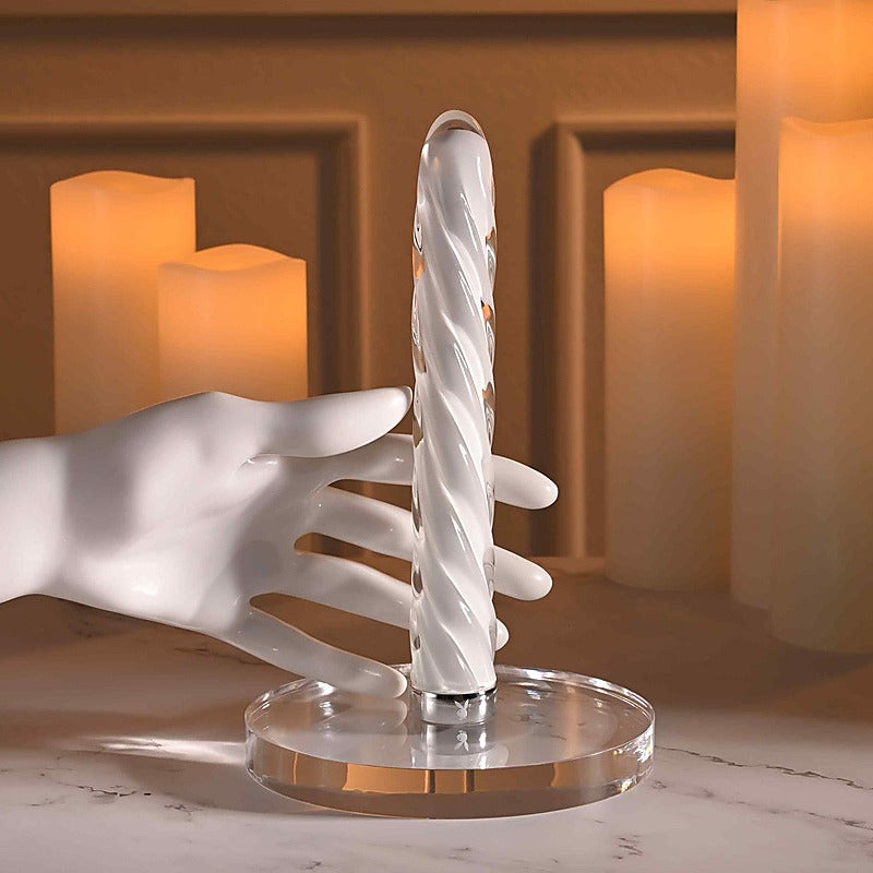 Playboy Pleasure IN A TWIST Glass Bullet Vibrator - Bullet Vibrators
