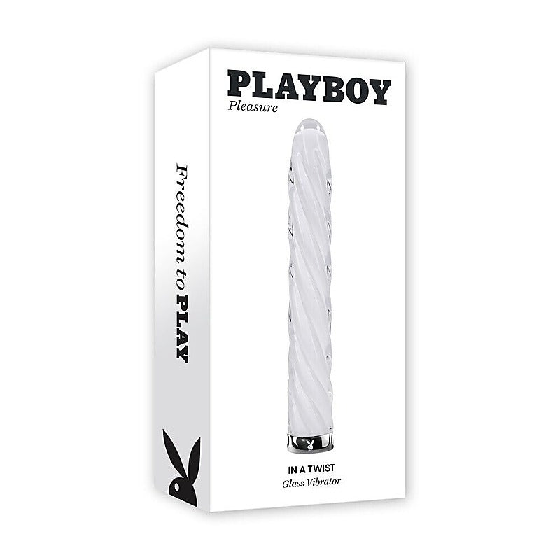 Playboy Pleasure IN A TWIST Glass Bullet Vibrator - Bullet Vibrators