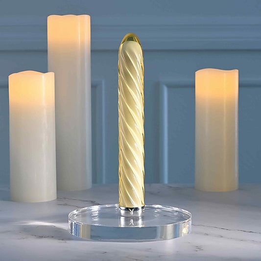 Playboy Pleasure TWIST OF FATE Glass Bullet Vibrator - Bullet Vibrators