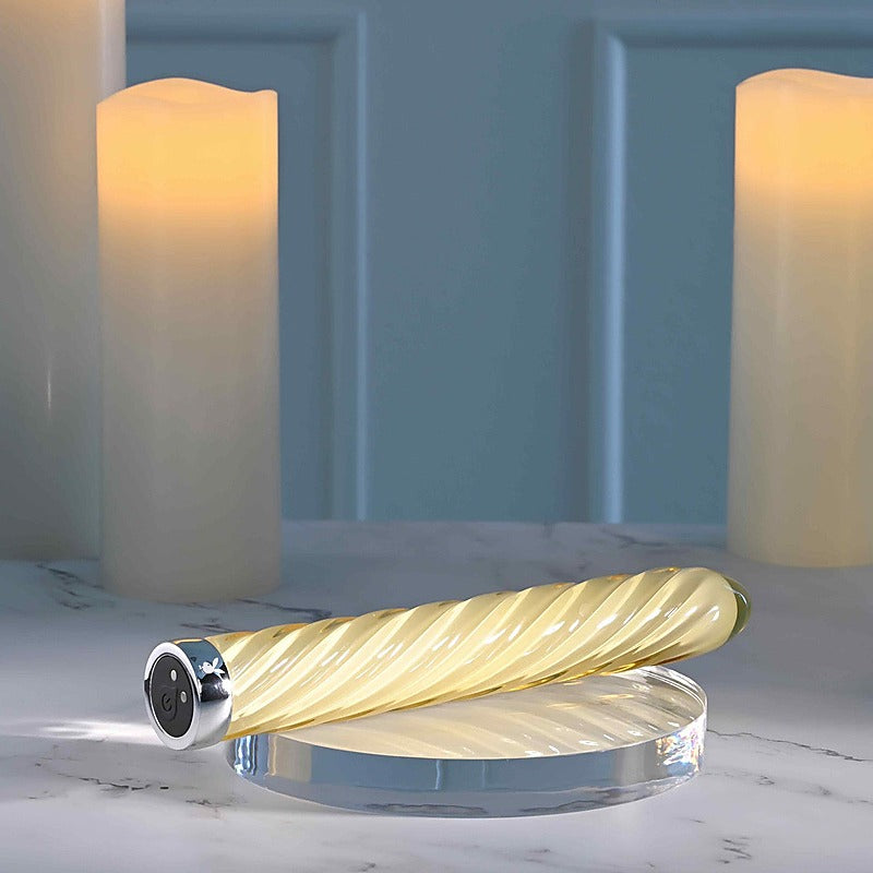 Playboy Pleasure TWIST OF FATE Glass Bullet Vibrator - Bullet Vibrators