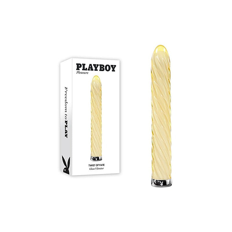 Playboy Pleasure TWIST OF FATE Glass Bullet Vibrator - Bullet Vibrators