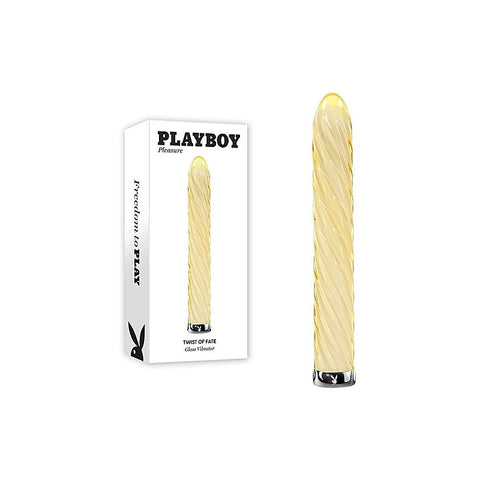 Playboy Pleasure TWIST OF FATE Glass Bullet Vibrator - Bullet Vibrators