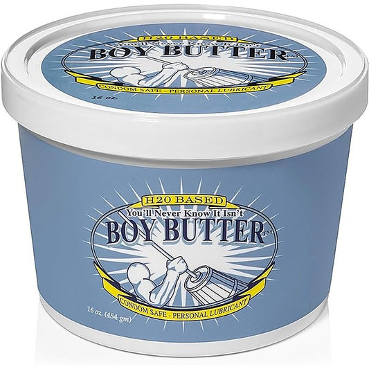 Boy Butter H2O Water Based Cream Lubricant 16 Oz Tub - Water Based Lubes