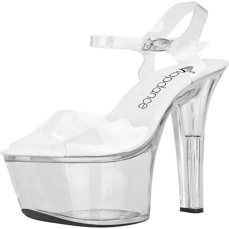 Lapdance Clear Platform Sandal With Quick Release Strap 7 inches Heel - Fancy Dress Ups
