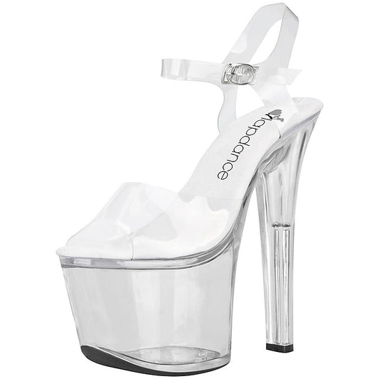 Lapdance 7 Inch Clear Platform Sandals by Xgen Products - Fancy Dress Ups
