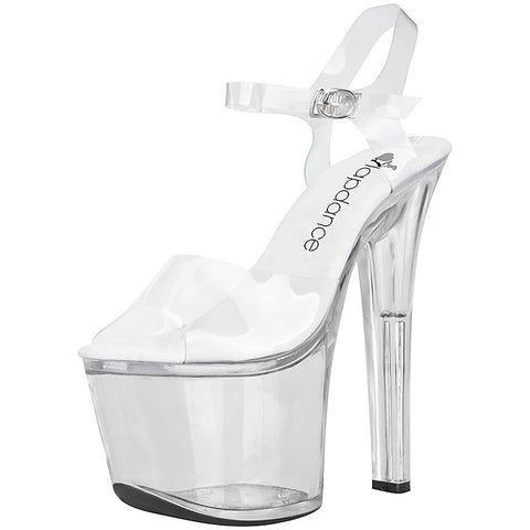 Lapdance 7 Inch Clear Platform Sandals by Xgen Products - Fancy Dress Ups