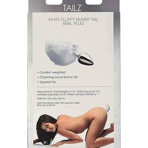 Tailz Seme Flexible White Bunny Tail Anal Plug - Butt Plugs