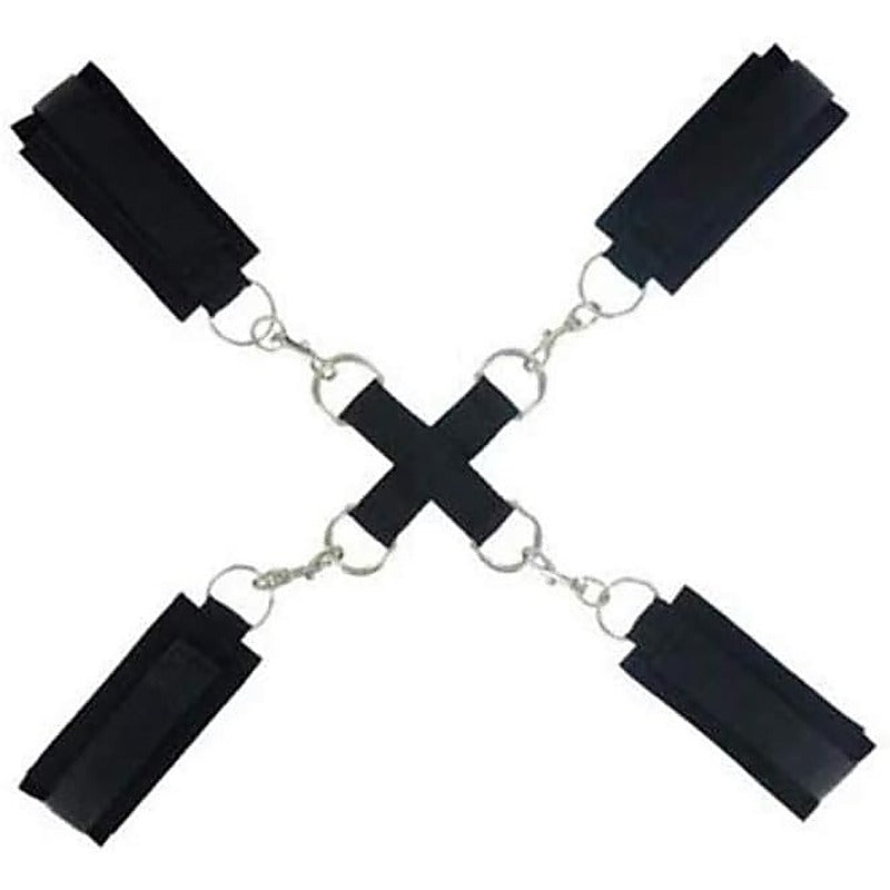 Frisky Stay Put Cross BDSM Play Tie Restraints by XR Brands - Cuffs And Restraints
